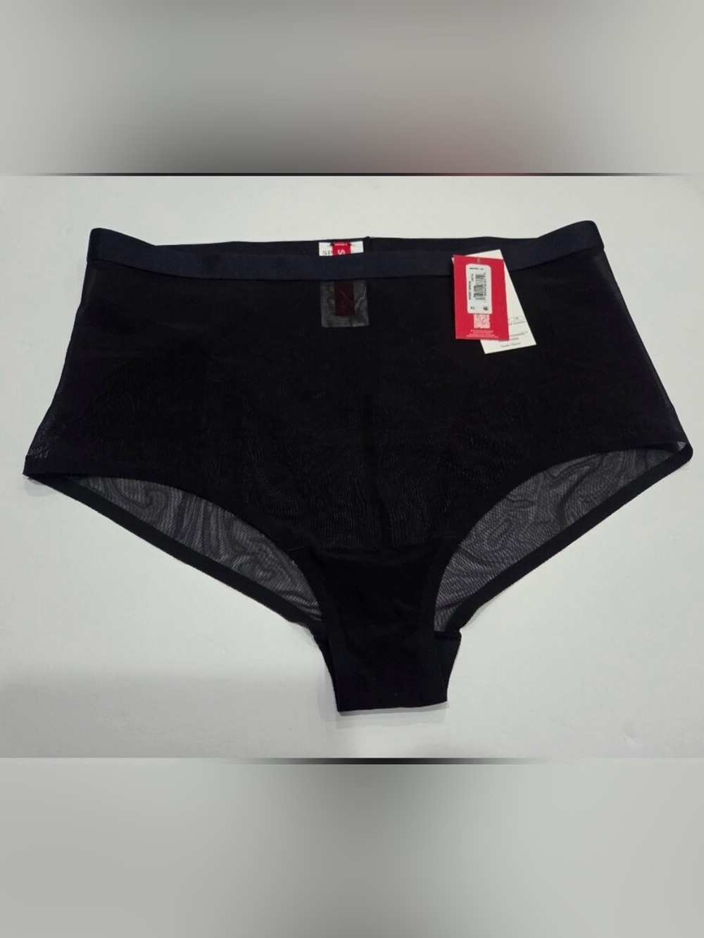 SPANX Black High-Waist Sheer Briefs, Size XL (NWT)